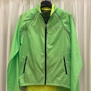 Pearl Izumi full-zip lightweight cycling jacket lime green/yellow size mens XL